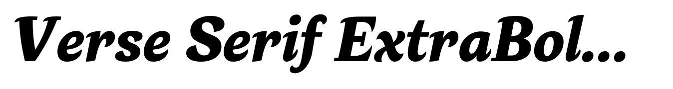 Verse Serif ExtraBold Italic